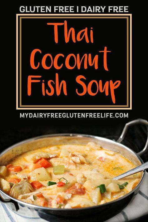 Asian Fish Soup, Thai Veggies, Thai Side Dishes, Thai Soups, Fish Soups, Diabetics Recipes, Alaska Food, Fish Stew Recipes, Curry Fish