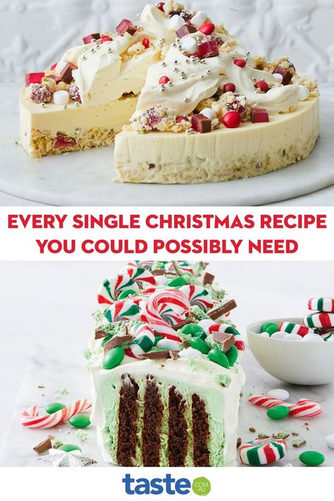 With ideas for breakfast, finger food, mains, sides, desserts, gifts, drinks and more, you’ll find all the Christmas inspiration you need right here. Homemade Christmas Cake, Christmas Afternoon Tea, Finger Desserts, Easy Christmas Cake Recipe, Xmas Desserts, Birthday Cake Decorating Ideas, Christmas Desserts Easy, Christmas Dinner Menu, Christmas Cake Designs