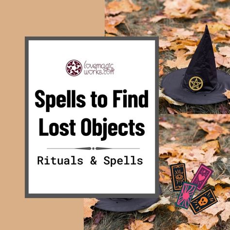 Ritual to Find Lost Objects Lost And Found Spell, Find Lost Item Spell, Witchcraft Love Spells, Spells That Actually Work, Lost Wallet, Lost Things, Witch Tips, Magic Spell Book, Love Magic