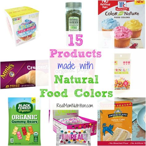 If you're looking to avoid synthetic food dyes, these 15 products--like candy, cake sprinkles, and baking mixes--are all made with natural foods colors. Going Dye Free, Foods With Artificial Dyes, Candy Without Dye, Non Dye Foods, No Red Dye Foods, Candy Without Red Dye 40, No Dye Foods Kids, Red Dye 40 Foods, Dye Free Birthday Treats