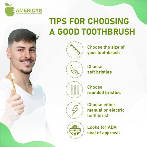 Always wondering which brush is good for your teeth?🤔 There are many on the market, but making the right is key. ✔ So here are some tips that will help you find the right option. 😁 Was this post helpful for you? Support us with a ♥️ Schedule your dental appointment at our clinic today:📱 0529850963 📞 043748428 #habits #teeth #tips #healthcare #dental #help #oralhealth #denistry #amdc #dubai Dental Tips Social Media, Dental Post Ideas, Dental Marketing Ideas, Dental Post, Teeth Tips, Dental Appointment, Dental Posts, Dental Fillings, Dental Fun