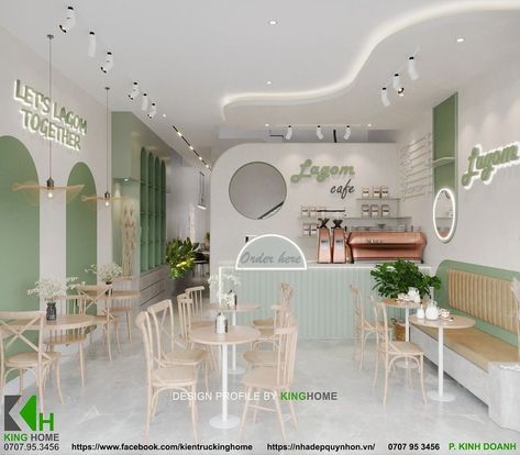 Small Bakery Interior, Blue Coffee Shop, Tea Store Design, Juice Bar Interior, Bakery Shop Design, Bakery Design Interior, Kids Cafe, Small Cafe Design, Cafe Shop Design