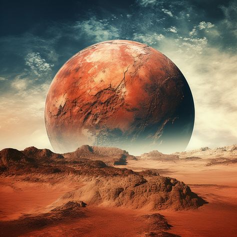 Photo Creative Collage Of Mars Planet#pikbest##Photo Mars Background, Mars Images, Mars Pictures, Planet Graphic, Planet Photo, Mars Art, Planets Images, Mars Photos, Mars Planet