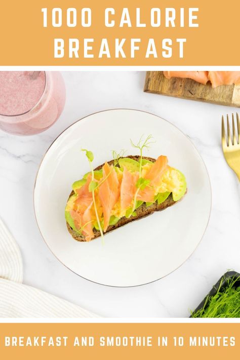 Are you looking to bulk up or fuel an intense training day? Dive into this ultimate 1000-calorie breakfast that's incredibly nutritious and delicious. 1000 Calorie Breakfast, 500 Calorie Breakfast, High Calorie Breakfast, 1000 Calories, Mixed Berry Smoothie, Avocado Breakfast, Avocado Banana, Smashed Avocado, 500 Calories