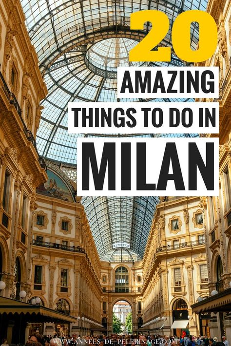 The 20 best things to do in Milan, Italy. Where to stay, when to visit and what to see in Milan - this comprehensive travel guide will answer all your questions. Plan your perfect Italy itinerary. #Milan #Italy #Europe #travel #travelguide Milan Travel Guide, Italy Quotes, Milan Trip, Things To Do In Milan, To Do In Milan, Milan Travel, Things To Do In Italy, Italy Itinerary, Explore Italy