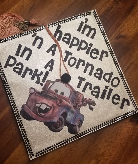 Mater Graduation Cap, Cars Themed Graduation Cap, Cap Decoration Graduation High School Funny, Graduation Cap Designs Lightning Mcqueen, Car Themed Graduation Cap, Cars Movie Graduation Cap, Lighting Mcqueen Graduation Cap, Ferris Buellers Day Off Graduation Cap, Lightning Mcqueen Grad Cap