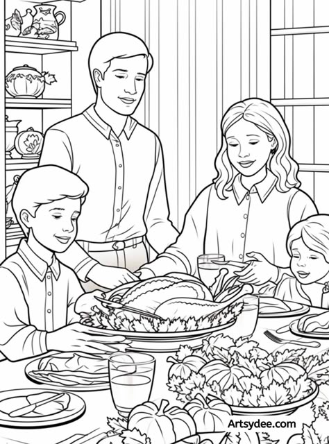 Get into the Thanksgiving spirit with our collection of 21+ drawing ideas and FREE coloring pages! From turkeys to pumpkins, our ideas are perfect for kids and adults alike. Plus, our FREE coloring pages are sure to keep the little ones busy on Turkey Day! Click to explore and start creating today! #thanksgivingdrawingideas #coloringpages #turkeydayfun #creativity #familyfun" Drawing Thanksgiving Ideas, Draw Thanksgiving Pictures, Family Dinner Drawing, Thanksgiving Drawing Game, Family Coloring Pages For Kids, Thanksgiving Cute Coloring Pages, Thanksgiving Drawing Ideas, 21 Drawing, Pie Drawing