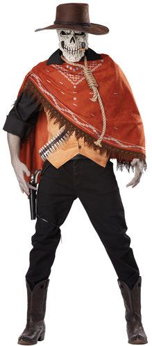 outlaws revenge scary cowboy costume Skeleton Fancy Dress, Angel Fancy Dress, Cowboy Halloween Costume, Halloween Costumes For Sale, Halloween Parejas, Horror Halloween Costumes, California Costumes, Plus Size Costume, Cowboy Costume