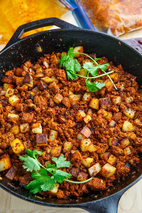 Crispy Fried Chorizo and Potatoes Chorizo And Potatoes, Pork Sausage Recipes, Chorizo And Potato, Closet Cooking, Mexican Chorizo, Chorizo Recipes, Homemade Mexican, Chorizo Sausage, Breakfast Bites