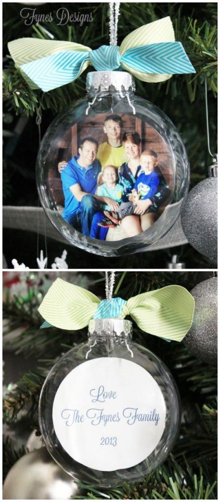 You won't believe how easy it is to get the photo inside the ornament. A MUST see tutorial! Large Clear Ornaments Ideas, Ornaments With Pictures Inside, How To Make Photo Christmas Ornaments, Handmade Christmas Ornaments With Pictures, Clear Plastic Christmas Ornament Ideas, Clear Ornaments With Pictures, Christmas Ornament With Picture Inside, Easy Diy Picture Ornament, Christmas Ball With Photo