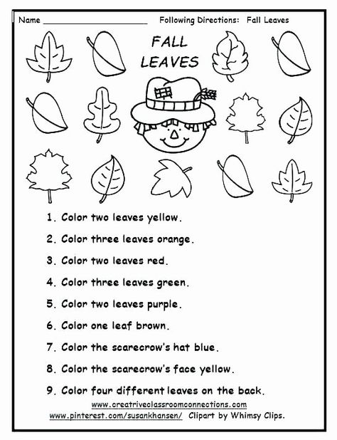 Printable Following Directions Worksheet Following Direction Worksheets Teachers Pay Teachers Free Following Directions Worksheet, Follow Directions Worksheet, Directions Worksheet, Following Directions Activities, Fall Worksheets, Worksheet Kindergarten, Fall Kindergarten, Worksheet For Kids, Kindergarten Worksheets Printable