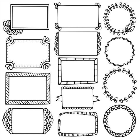 Découvrez des milliers d'images vectorielles Premium disponibles aux formats .AI et .EPS. Bullet Journal Frames, Hand Drawn Frames, Drawn Frames, Journal Background, Notebook Labels, Recipe Book Diy, Bullet Journal Banner, Doodle Frame, Doodle Frames