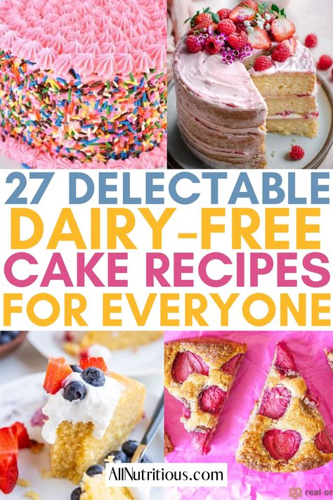 Explore the best dessert recipes featuring healthy and delicious dairy-free cakes. Perfect for those with dietary restrictions or just in for a health-conscious treat! From chocolatey indulgence to fruity freshness, get inspired by a variety of cake ideas. Dairy Free Cakes, Dairy Free Birthday Cake, Vegan Coconut Cake, Dairy Free Cake Recipe, The Best Dessert Recipes, Vegan Apple Cake, Dairy Free Frosting, Vegan Frosting, Birthday Cake Decorating Ideas