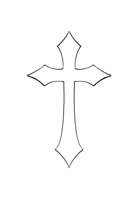 Types Of Crosses, Outline Tattoo Ideas For Women, Cross Stencil Tattoo, Cross Tattoo Outline, Cross Outline Tattoo, Simple Cross, White Cross, Cross Outline Drawing, Cross Sketch Tattoo