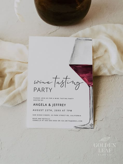 Wine Tasting Invitation, Wine Birthday Invitations, Wine Invitation, Sip Sip Hooray, Wine Tasting Party, Tasting Party, Birthday Wine, Wine Theme, Wine Parties