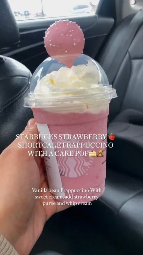 55+ Amazing Starbucks Secret Menu Drinks You Need to Try - HubPages Cake Pop Starbucks, Strawberry Cake Pop, Starbucks Drink Menu, Starbucks Secret Menu Recipes, Cold Starbucks Drinks, Fun Drink Recipe, Starbucks Strawberry, Starbucks Drinks Diy, Secret Starbucks Recipes