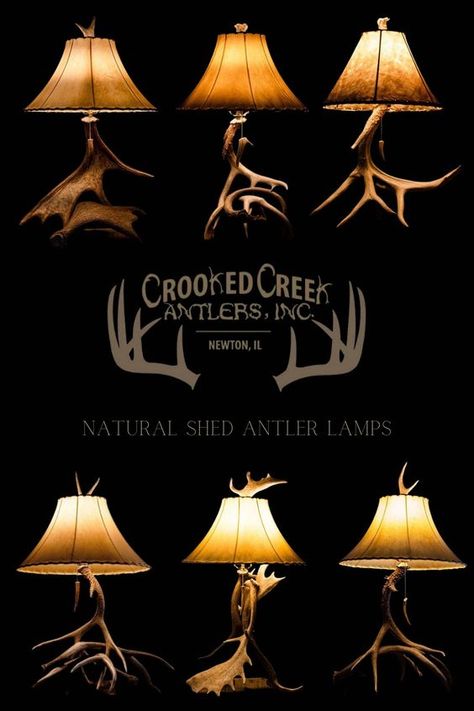 Antlers Decor Diy, Antler Furniture, Cottage Mountain, Antler Lamps, Home Interior Lighting, Antler Lighting, Deer Lamp, Antler Projects, Deer Antler Crafts