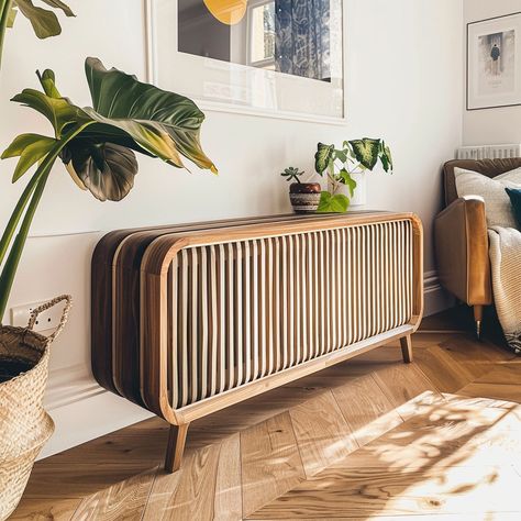 13 Gorgeous Radiator Cover Ideas - Rhythm of the Home Radiator Covers Hallway, Covering Radiator Ideas, Radiator Cover Ideas Living Room, Table Over Radiator, Radiator Cover Ideas, Wall Heater Cover, Bedroom Radiators, Wall Radiators, Radiators Living Room