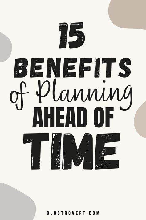 Planning ahead of time can help us stay organized, reduce stress, and achieve our goals. Yet, many of us struggle with the mere thought of planning. Mental Health Plan, Avoid Distractions, Goals And Objectives, Start Now, Organize Your Life, Planning Ahead, Life Balance, Stay Organized, Achieve Your Goals