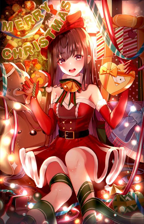 EUMI🐰 on Twitter: "merry christmas❤️… " Anime Christmas, Navidad Christmas, Merry Christmas To You, Christmas Characters, I Love Anime, Christmas Girl, All Anime, Halloween Christmas, Anime Memes