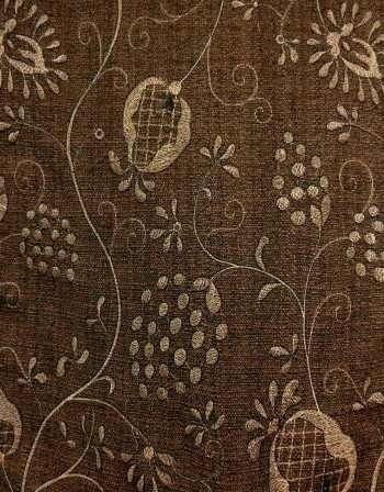 Floral Upholstery Fabric, Floral Upholstery, Brown Background, Linens And Lace, Antique Textiles, Discount Fabric, Fabric Stores Online, Embroidery Inspiration, Applique Quilts