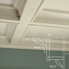 Download Coffered Ceiling Moulding Plans from Kuiken Brothers Moulding Design Guide - Kuiken Brothers Molding Ceiling Design, Ceiling Moulding Design, Ceiling Molding Design, Ceiling Elements, Craftsman Moulding, Greek Revival Farmhouse, Ceiling Moulding, Interior Elevation, Moulding Design