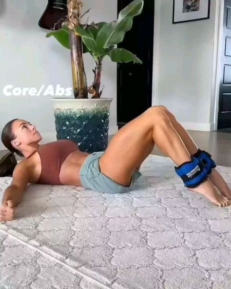 Leg Kicks, Ankle Weight Exercises, Lying Leg Lifts, Sixpack Workout, Gym Workout Planner, Home Workout Videos, Ankle Weights, Glute Bridge, Leg Lifts