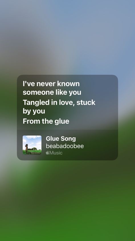 The Glue Song Aesthetic, Beabadoobee Aesthetic Core, Glue Song Lyric, Banger Songs, Beabadoobee Glue, Glue Beabadoobee, Beabadoobee Lyrics Aesthetic, Glue Song By Beabadoobee, Beabadoobee Glue Song Cover