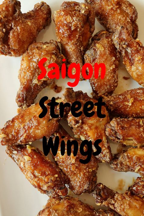 These Vietnamese fried chicken wings are crispy, garlicky, and umami with a little bit of sweet. They are perfect for game day or any other party or gathering. #chickenwings #wings #footballfood Vietnamese Fried Chicken, Hawaiian Fried Chicken, Vietnamese Chicken Wings, Chinese Fried Chicken Wings, Chicken Wings Recipe Oven, Chicken Wing Sauce Recipes, Rock Buns, Vietnamese Recipe, Deep Fried Chicken Wings