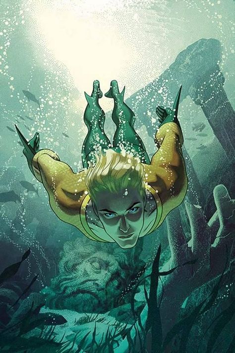 Aquaman Comic Art, Joshua Middleton, Aquaman Dc Comics, Aquaman Comic, Superman Dc Comics, Arte Dc Comics, Dc Comics Artwork, Pop Culture Art, Comics Art