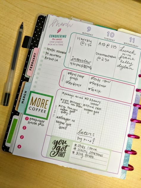 Happy Planner Color Block Layout Ideas, Happy Planner Wellness Layout Ideas, Vertical Planner Layout Ideas, Happy Planner Inspiration, Happy Planner Vertical Layout Ideas, Happy Planner Wellness, Happy Planner Vertical Layout, Weekly Planner Layout, Happy Planner Ideas