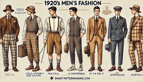 Fashion Evolution: Key Moments from the 1600s to Today Early 20th Century Fashion Men, 1890 Fashion Mens, 1920 Men Fashion, 1920 Man Fashion, 1920s Clothes For Men, 1929s Fashion, 1920s American Fashion, 1920s Men’s Clothing, Casino Theme Party Outfit For Men