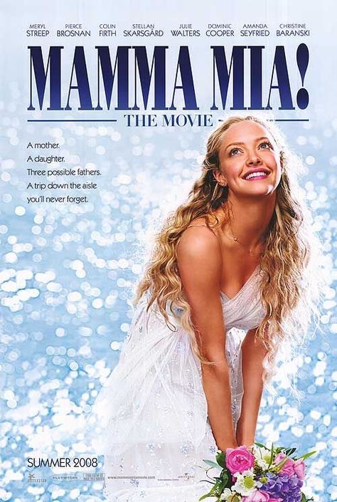 Best Rom Coms, Posters Decor, Best Romantic Comedies, Julie Walters, Stellan Skarsgård, Filmy Vintage, Wedding Movies, Romantic Comedy Movies, Mama Mia