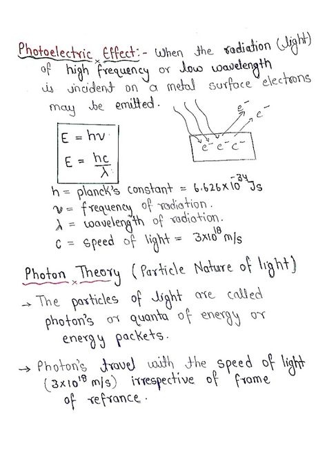 Photoelectric Effect #HandwrittenNotes #Class12 #CBSE #Physics Photoelectric Effect Notes, Photoelectric Effect, Physics Paper, Chemistry Basics, Physics Notes, Modern Physics, Self Care Bullet Journal, Class 12, Study Notes