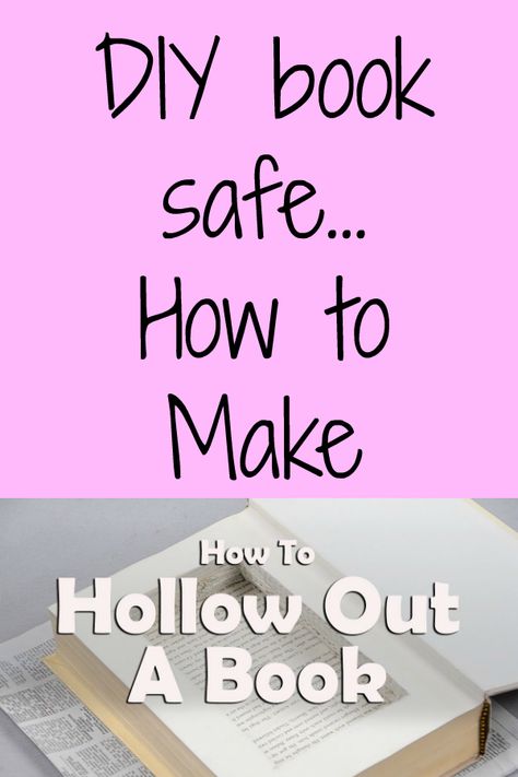 DIY Book Safe, How to Make Your Own for hiding cash or stash. Book Stash Box Diy, How To Make A Hidden Compartment In A Book, How To Make A Book Safe Diy, Book Hiding Place Diy, Book Into Box Diy, Book With Secret Compartment, Diy Hollow Book, Diy Hidden Book Storage, Diy Book Safe