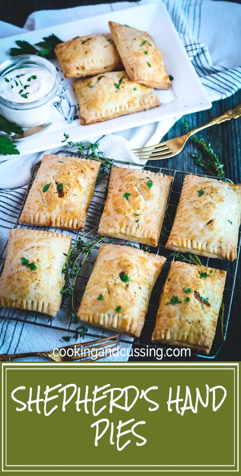 Ground Beef Carrots, Savory Hand Pies Recipes, Hand Pies Savory, Homemade Pie Crust, Fluffy Mashed Potatoes, Hand Pie Recipes, Scottish Recipes, Hand Pie, Brown Sauce