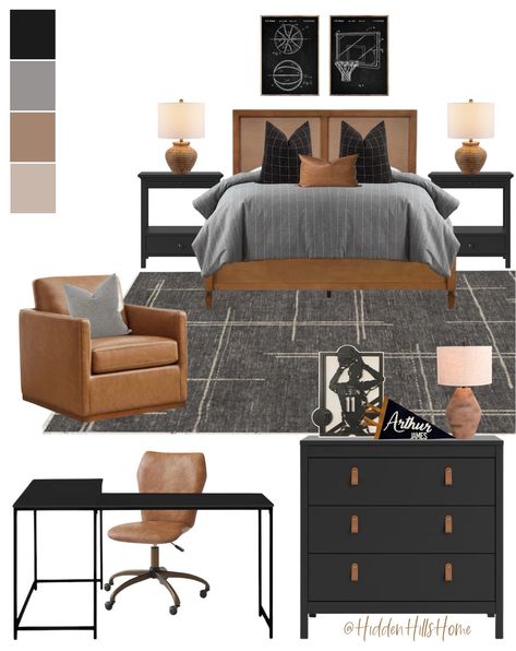 Shop Bay Isle Home™ and other curated products on LTK, the easiest way to shop everything from your favorite creators. Boy Basketball Room, Cool Boy Rooms, Boys Basketball Bedroom Ideas, Sports Themed Bedroom For Boys, Boys Sports Bedroom Ideas, Boys Basketball Room, Grey Boys Rooms, Teen Boys Room