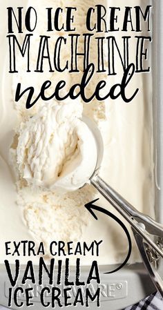 Easy Ice Cream Recipe Homemade, Homemade Ice Cream Recipes Machine, Ice Cream Recipes Machine, Easy Homemade Ice Cream, Easy Ice Cream Recipe, Vanilla Ice Cream Recipe, Ice Cream Maker Recipes, Making Homemade Ice Cream, Homemade Vanilla Ice Cream