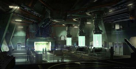 Laboratory Sci Fi Laboratory Concept Art, Scifi Lab, Underground Lab, Sci Fi Laboratory, Sci Fi Landscape, Lucas Arts, Biology Labs, Concept Art World, Sci Fi Environment