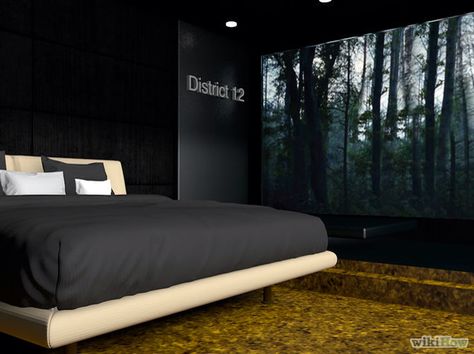 Hunger Games Capitol Bedroom 2 Hunger Games Room Ideas, Hunger Games Bedroom, Hunger Games Bedroom Ideas, Game Bedroom Ideas, Hunger Games Capitol, Games Room Decor, Game Room Decor, Hunger Games, Future House