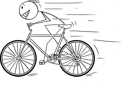 Bicycle Vector, Stick Drawings, Cartoon Smile, Bike Drawing, Cartoon Crazy, Cartoon Monkey, Halloween Frames, Stick Man, Cartoon Man