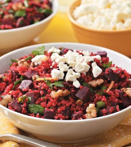 Mediterranean Quinoa with Red Beets Recipe image Red Beets Recipe, Beets Recipe, Mediterranean Quinoa, Mediterranean Quinoa Salad, Beet Recipes, Red Beets, Detox Soup, Quinoa Recipes, Vegetarian Dinner