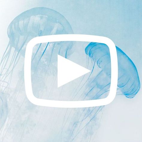 Jellyfish Aesthetic Phone Icon White Background, Jellyfish Icons For Apps, Phone Icon White, Background Jellyfish, Jellyfish Icon, Icon White Background, Jellyfish Aesthetic, Phone Setup, Youtube Icon