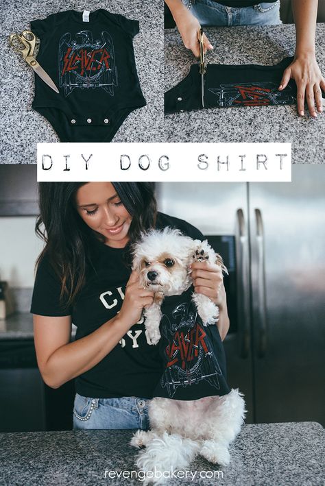 Dog Shirt Ideas For Dogs, Easy Diy Puppy Clothes, Diy Dog Onsie, Dog Clothes Closet Diy, Diy Puppy Clothes Small Dogs, Diy Dog Tshirt, How To Make Puppy Clothes, Upcycled Dog Clothes, Diy Dog Shirt Pattern