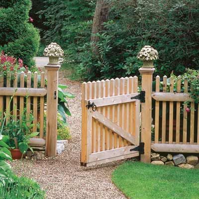 Diy Gate, Garden Gate Design, Wooden Gate, Diy Fence, Front Yard Fence, Garden Entrance, Wooden Gates, Fence Decor, Backyard Fences