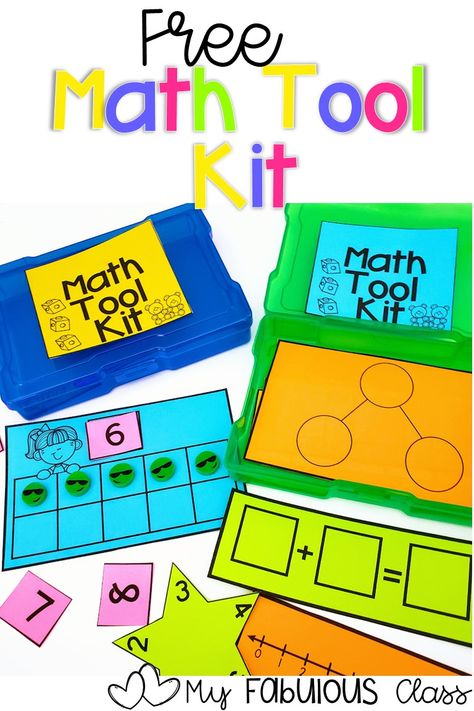 Math Kindergarten Worksheets, Math Tool Kit, Kindergarten Activity, Math Kindergarten, Kids Organization, Special Education Math, Math Tools, Math Blocks, Math Talk