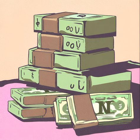 Art, digital art, ai art, money, pastel anime style, cute money, rich wealth, finance, easy drawing Money Drawing Aesthetic, Money Aesthetic Drawing, Finance Drawing, Finance Wallpaper, Aesthetic Agenda, Finance Aesthetic, Cute Money, Coquette Art, Digitalart Aesthetic