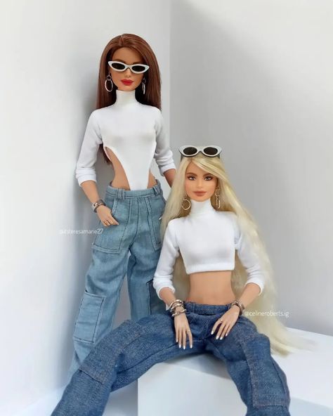 Celine Roberts (@celineroberts.ig) • Fotky a videa na Instagramu Barbie Aesthetic Outfit Doll, Barbie Dolls Outfits, Barbie Style Instagram, Harajuku Barbie, Barbie Fashion Model Silkstone, Chanel Oberlin Doll Instagram, Licca Chan, Custom Barbie, Barbie Model