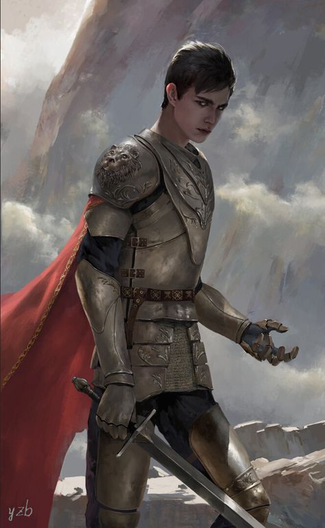 The prince by Yuze Bai Fantasy Portraits, Fantasy Male, Fantasy Armor, Fantasy Warrior, Arte Fantasy, Fantasy Rpg, Fantasy Inspiration, Medieval Fantasy, Dnd Characters