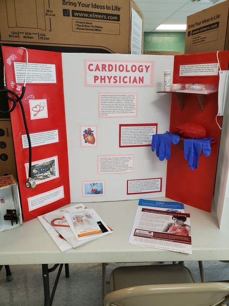 Health Career Display Board, Cardboard Presentation Board Ideas, Hosa Career Display, Hosa Poster Board Ideas, Hosa Career Display Board, Nursing Poster Board Ideas, Hosa Health Career Display Board, Career Project Poster Board, Hosa Health Career Display